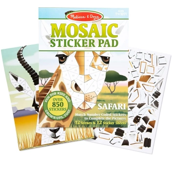 Melissa & Doug Uzlīmju mozaīka pēc cipariņiem 12zī