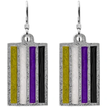Non Binary PRIDE Flag Earrings - Single