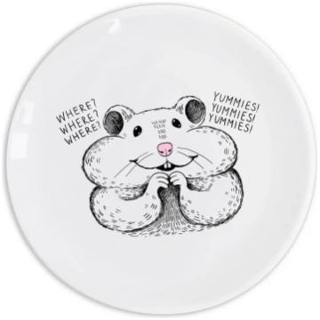 Šķīvis HAMSTER "Where? Yummies!" ORNER
