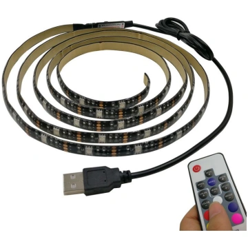 LED ar USB kontaktdakšu 5V DC, 7.2W 100cm 30LED/m 