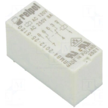 Relay: electromagnetic | DPDT | Ucoil: 120VAC | Ic