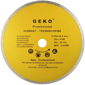 Dimanta disks ar nepārtrauktu malu, 250x8x25,4mm, 