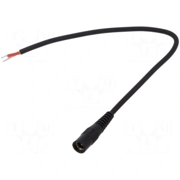 Cable | 1x1mm2 | cables,DC 5,5/2,1 socket | straig