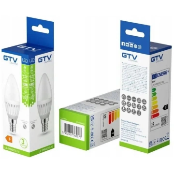 GTV C37 Ceramic LED spuldze E14 10W 1000lm 4000K n