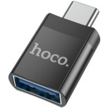 Adapteris Hoco UA17 Type-C to USB-A black