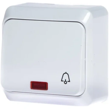 Zvana poga Schneider Electric Prima, 1 kl, balts k