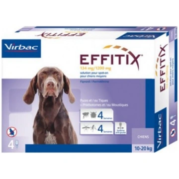 Virbac EFFITIX 134 mg/1200 mg blusu un ērču invāzi