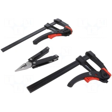 Clamp-set | with lever | Grip capac: max.200mm | D