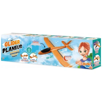 Rotaļu lidmašīna Buki France Glider, oranža krās
