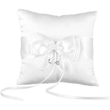 Nicoone Wedding Ring Pillow Ring Bearer Pillow Whi