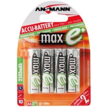 1x4 Ansmann maxE NiMH rech.bat. 2500 Mignon AA 240