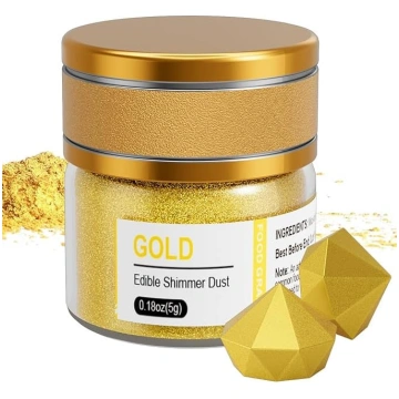 Wwtop Gold Edible Glitter 5 g, spīdumu pulveris dz