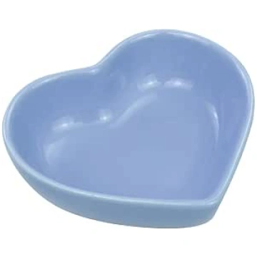 LuckyOpt Hamster Bowl Ceramic Heart Shape Pet Feed