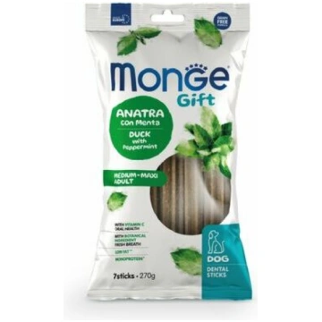 MONGE GIFT Dog DENTAL STICK Medium & Maxi Duck wit