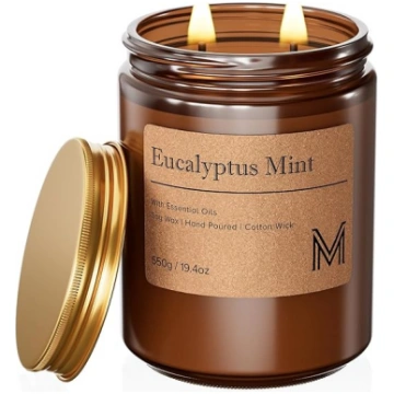 M&SENSE aromātiskās sveces glāzē 550 g - Eikalipta