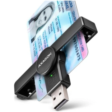 Axagon Foldable pocket USB-A contact Smart / ID ca