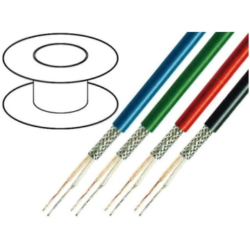 C128 BLACK; Wire: microphone cable; 2x0,35mm2; bla