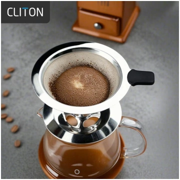 CLITON Coffee Filter Dripper Pour-Over Kettle, 304