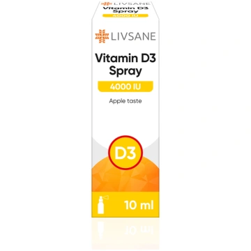 LIVSANE Vitamin D3 Spray 4000 IU izsmidzināms šķid