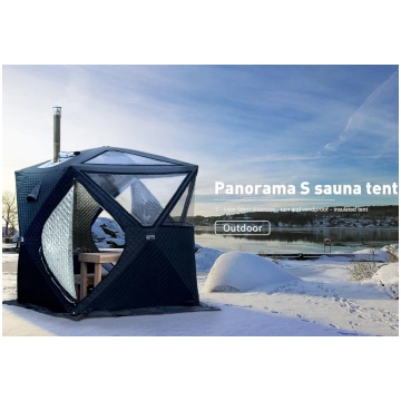 Mobilā pirts S PANORAMA ar SAUNACUBE M krāsniņu