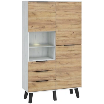 Skapis Sven 2D3S, balts/brūns Meblocross