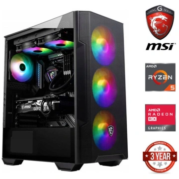Dators Ryzen 5 5500 8GB 512GB SSD 1TB HDD RX 580 8