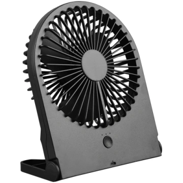 Akumulatora galda ventilators Breezy, melns, kluss