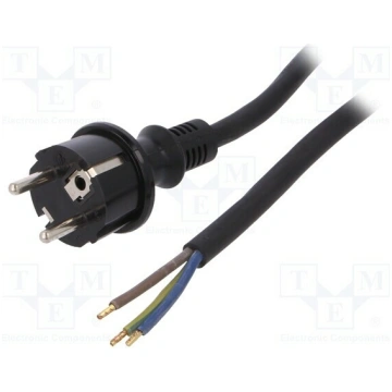 Cable; 3x2.5mm2; CEE 7/7 (E/F) plug,cables; rubber
