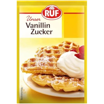 RUF vanilīna cukurs ar maigu vaniļas aromātu, pare