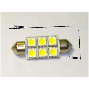 Led Gabarītspuldze C5W/ 6SMD 39mm T11x39-6SMD