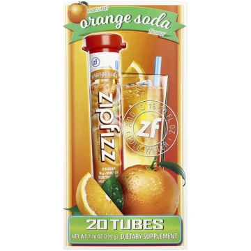 Zipfizz, Energy Drink Mix, Orange Soda, 20 Tubes, 
