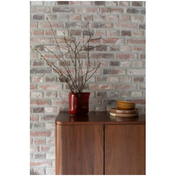 Vase Edna S Red Zuiver, DUTCH BONE, White