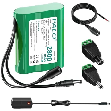 12,6 V līdzstrāvas akumulators, 2800 mAh, uzlādēja
