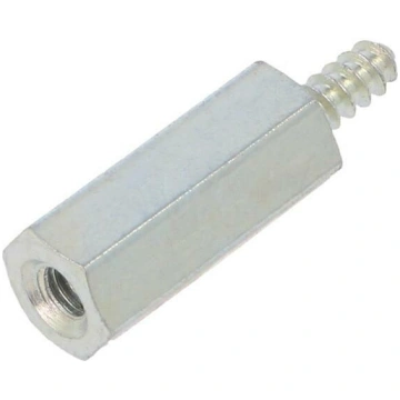 Screwed spacer sleeve; 12mm; Int.thread: M2,5; Ext