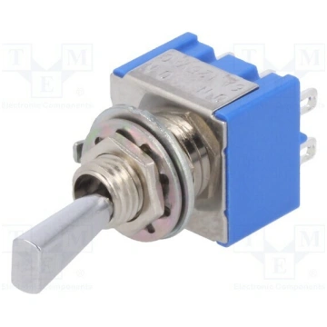 Switch: toggle; Pos: 2; DPDT; ON-(ON); 6A/125VAC; 