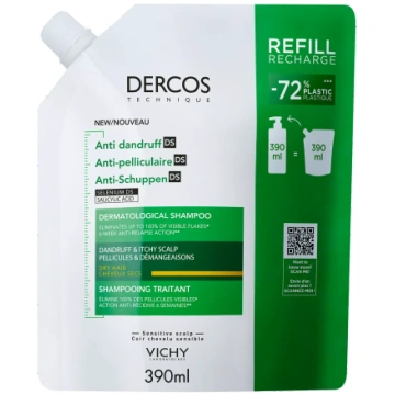 VICHY Dercos Anti Dandruff Refill šampūns, 390 ml