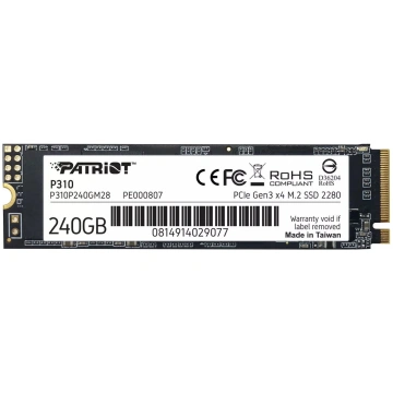 SSD disks PATRIOT P310 240 GB M.2 NVMe PCIe Gen3 x