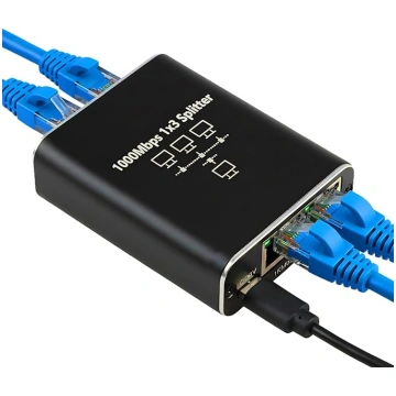 Ethernet-Splitter 1 auf 3, 1000 Mbps, Hochgeschwin