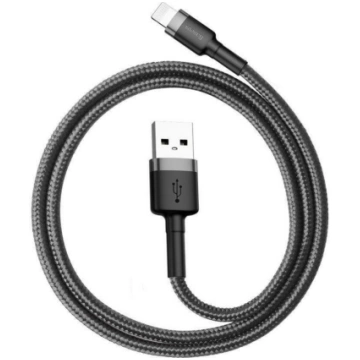 Baseus CABLE LIGHTNING TO USB 2M/GRAY/BLACK CALKLF