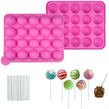 Silikona veidņu komplekts Cake Pop, 20 apaļas Cake