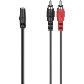 Adapteris Av Hama Jack 3.5mm - Rca (cinch) X2 Meln