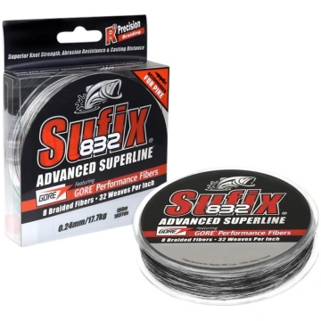 Pītā aukla SUFIX 832 Braid Black Mamba 150m 0,28mm