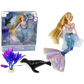 LeanToys Lalka Dla Dzieci Emily Syrenka Zielona Ak