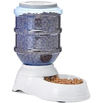 Amazon Basics Pet Feeder and Water Dispenser, Smal