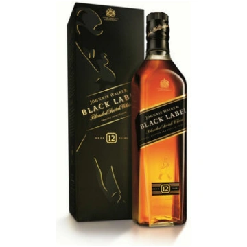 Viskijs Johnnie Walker Black skotu 40%,1L iepakoju