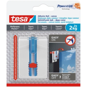 Tesa HOOKS FOR CANVAS 77779 2X2KG WITH NAIL | 7777