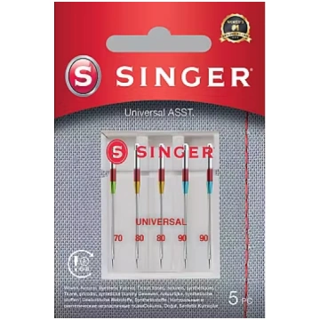 Singer Universal Needle ASST 5PK for Woven Fabrics