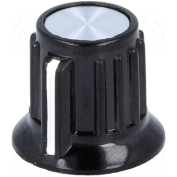 Knob | with pointer | Øshaft: 6.35mm | Ø20x17mm | 