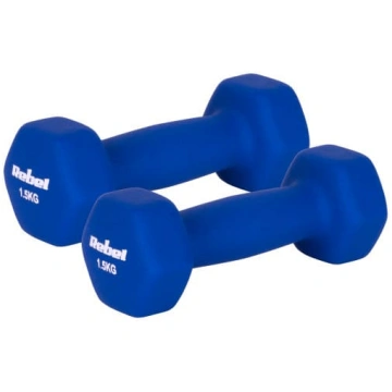 Čuguna neoprēna hanteles HEX 2x1.5kg, REBEL ACTIVE