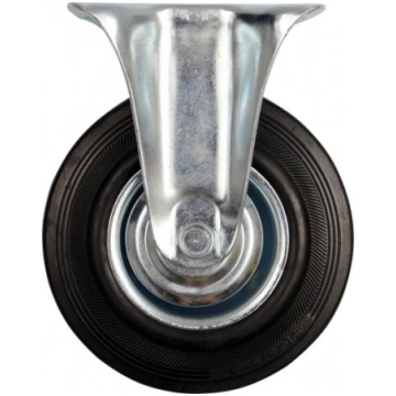 VOREL FIXED CASTER W. BLACK RUBBER 160MM 87305 590